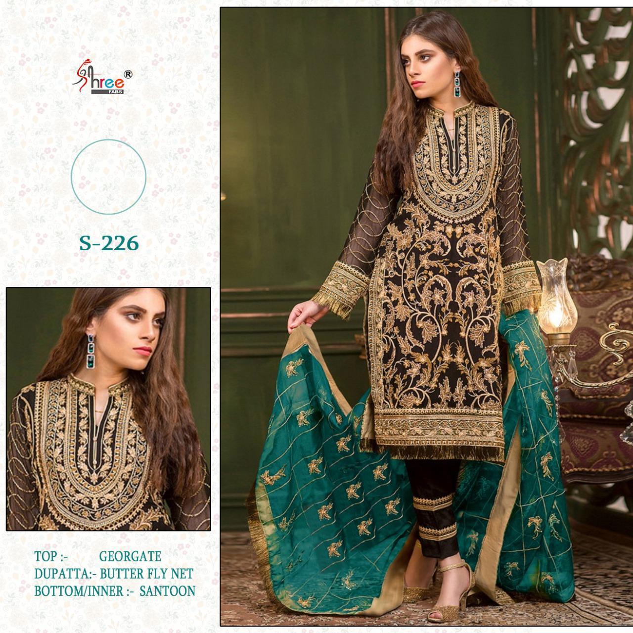 SHREE FABS S 226 LATEST PAKISTANI SUITS ONLINE