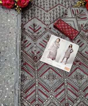 FEPIC C 1102 GREY PAKISTANI SUITS WHOLESALE