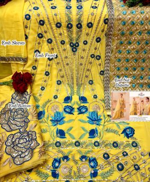 RAMSHA R 278 PAKISTANI SUITS WHOLESALER IN SINGLES