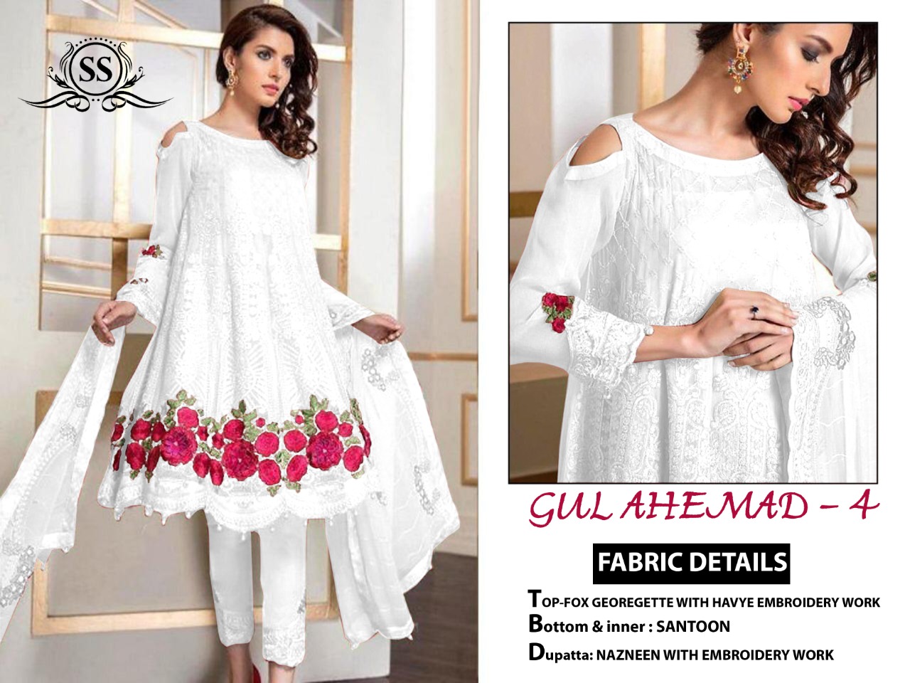 GUL AHEMAD VOL 4 GEORGETTE SUITS ONLINE IN SINGLE