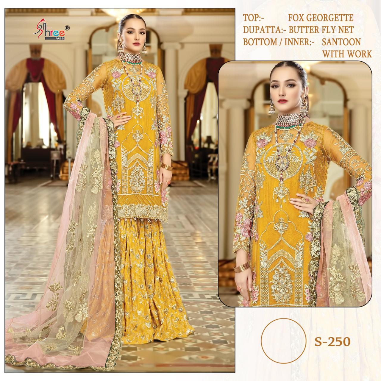 SHREE FABS S 250 YELLOW WHOLESALE OF SALWAR KAMEEZ