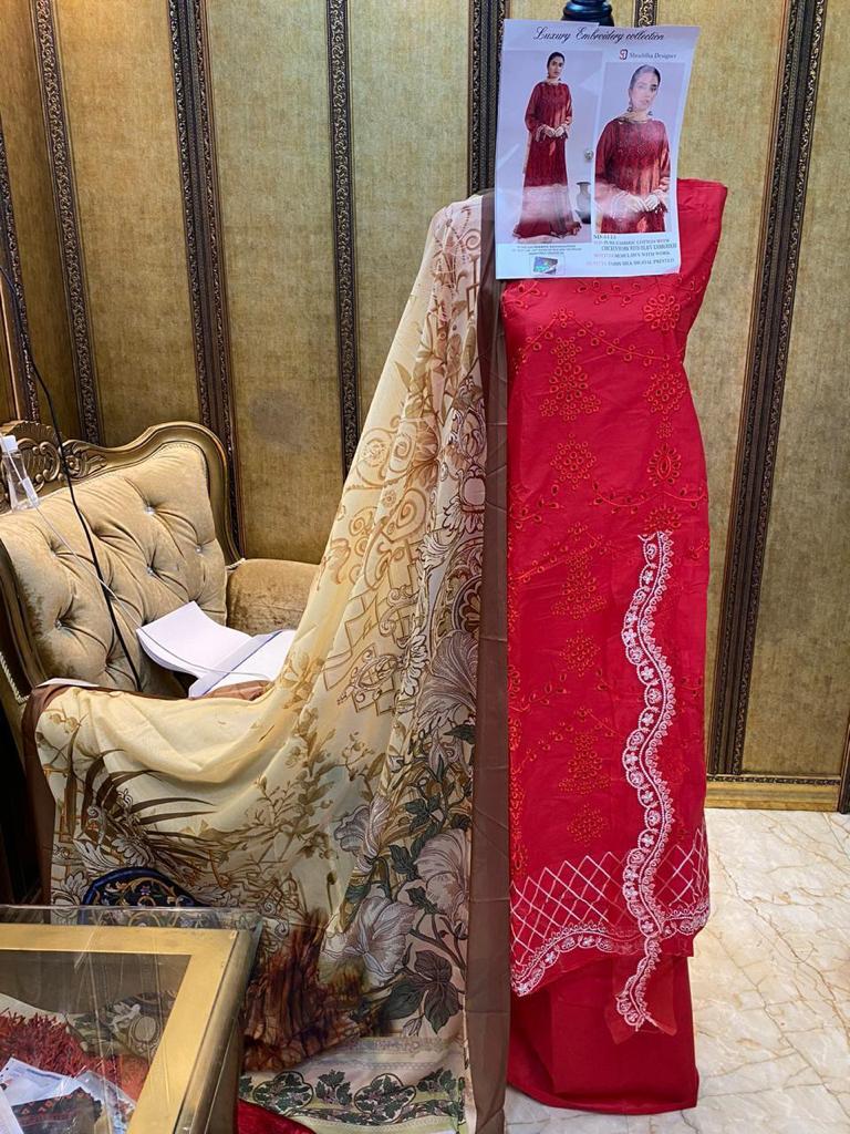 SHRADDHA DESIGNER SD 5115 RED WHOLESALE