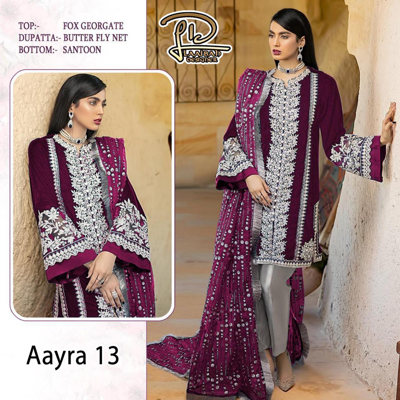 LAAIBAH DESIGNER AAYRA 13 DESIGNER SALWAR KAMEEZ