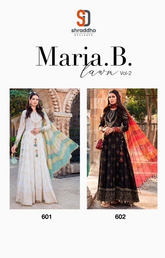 SHRADDHA DESIGNER MARIA B LAWN VOL 2 SINGLES