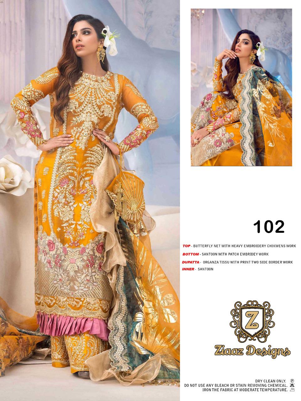 ZIAAZ DESIGNS 102 SALWAR KAMEEZ WHOLESALER