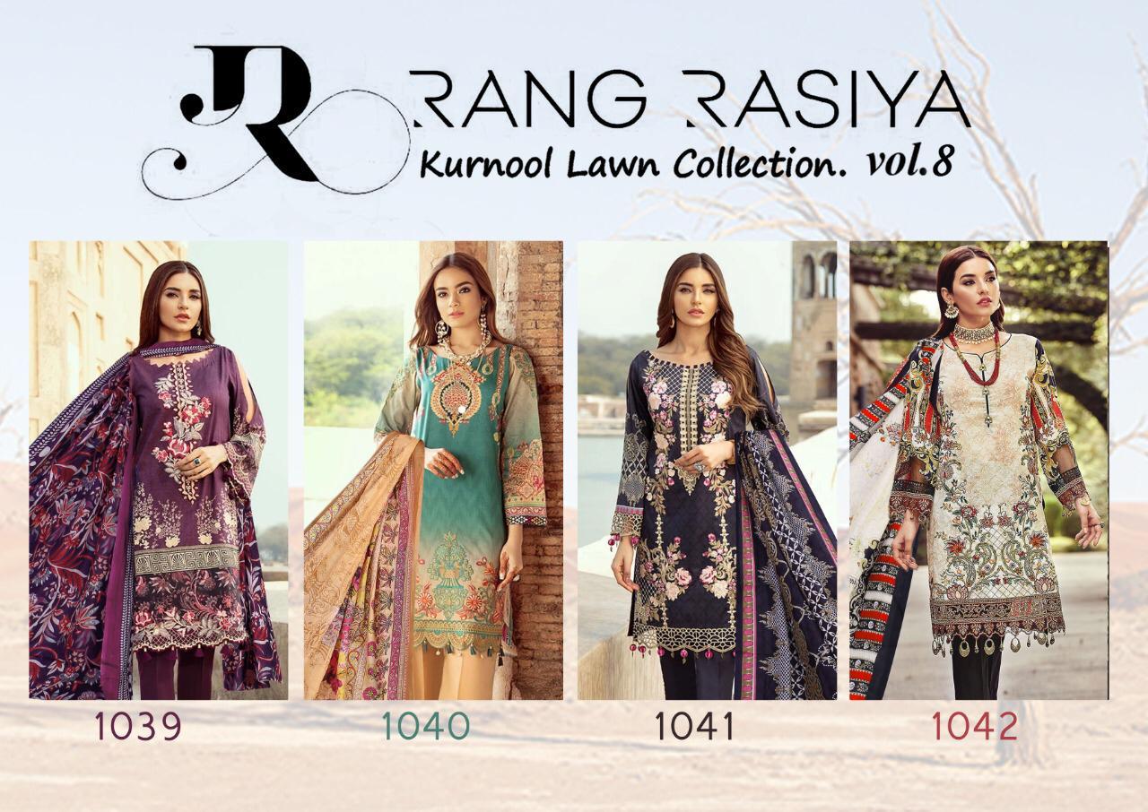 RANG RASIYA KURNOOL LAWN VOL 8 BUNDEL OF 4 PCS