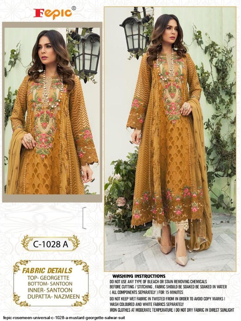 FEPIC 1028 A YELLOW SALWAR KAMEEZ WHOLESALER