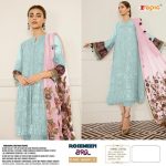 FEPIC 66007 N SKY BLUE HEAVY DUPATTA SALWAR KAMEEZ