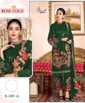 SHREE FABS S 107 A GREEN SALWAR KAMEEZ ONLINE