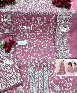 RAMSHA R 279 D PINK PAKISTANI SUITS WHOLESALER