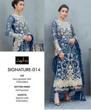 RIWAYAT SIGNATURE 014 BLUE SALWAR KAMEEZ