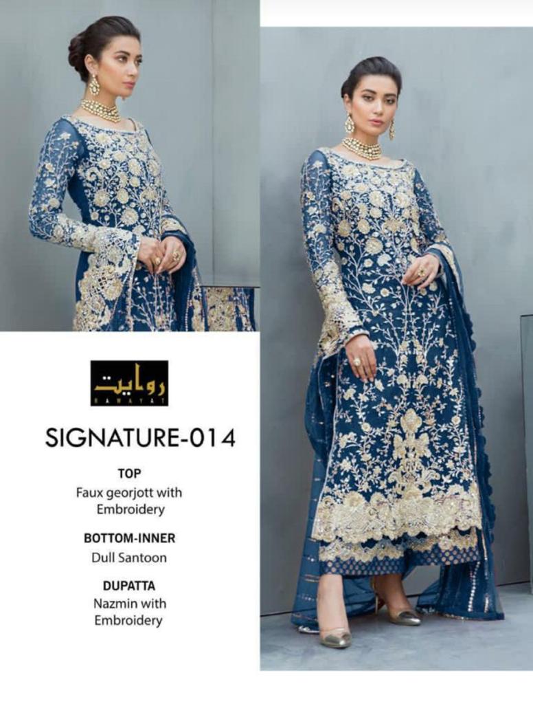 RIWAYAT SIGNATURE 014 BLUE SALWAR KAMEEZ