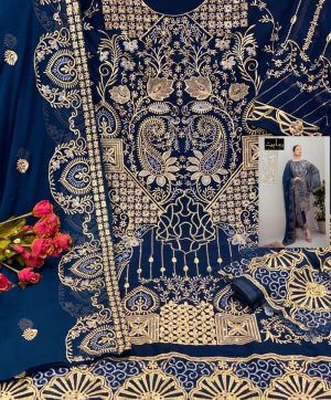 RIWAYAT 3007 BLUE COSMOS REPLICA SALWAR KAMEEZ