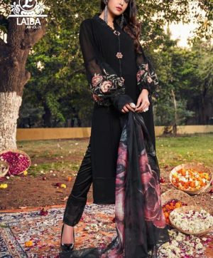 LAIBA AM 73 BLACK READYMADE COLLECTION WHOLESALE