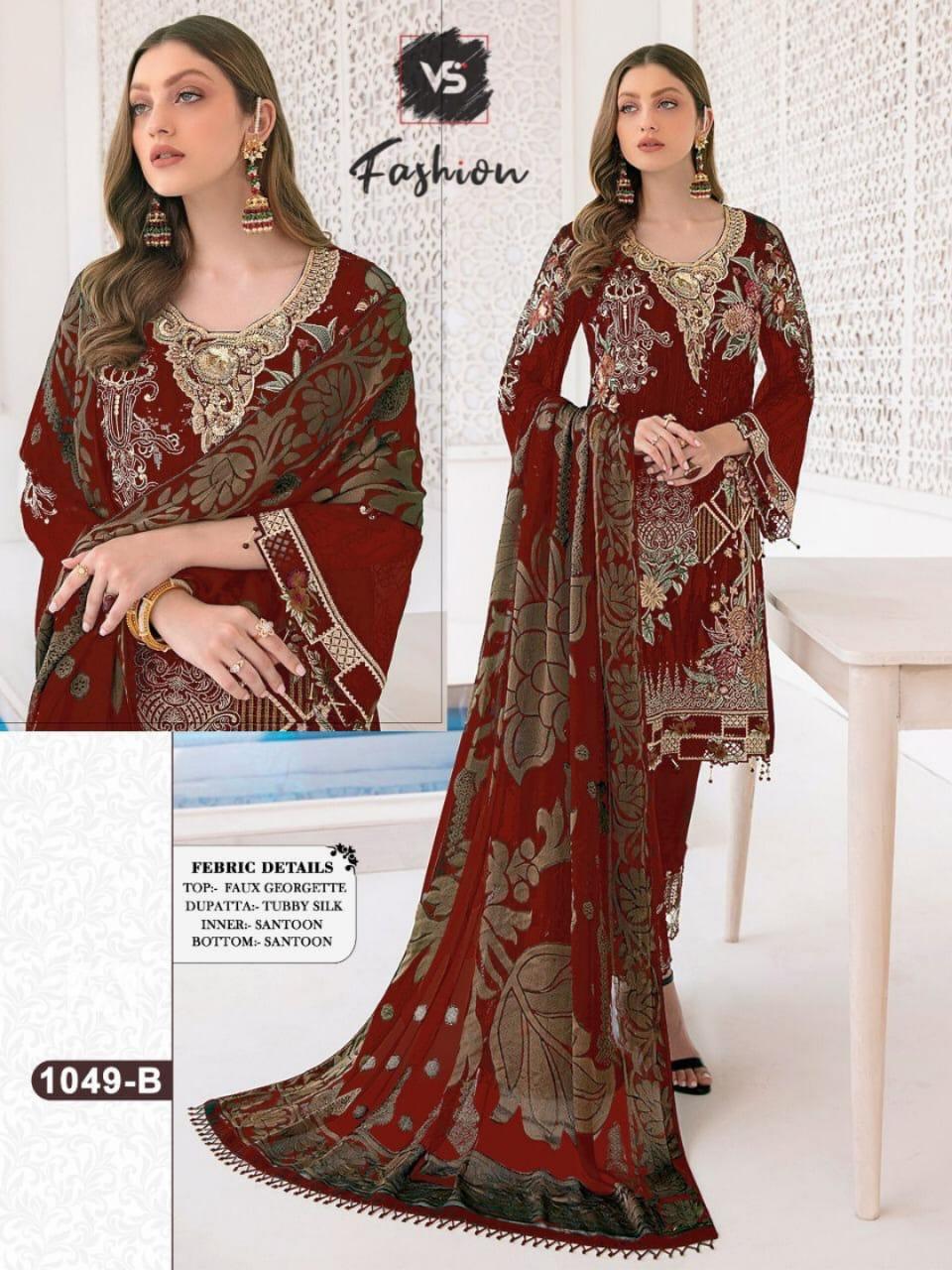 VS FASHION 1049 B RED SALWAR KAMEEZ ONLINE