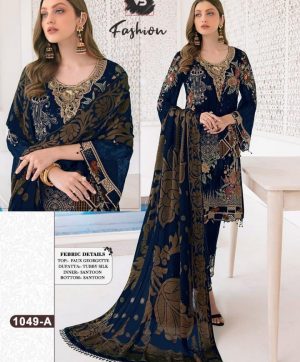 VS FASHION 1049 A BLUE PAKISTANI SALWAR KAMEEZ ONLINE