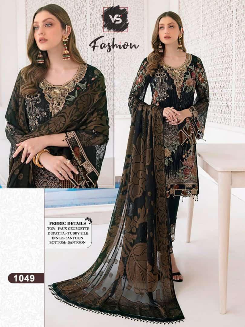 VS FASHION 1049 BLACK PAKISTANI SALWAR KAMEEZ ONLINE