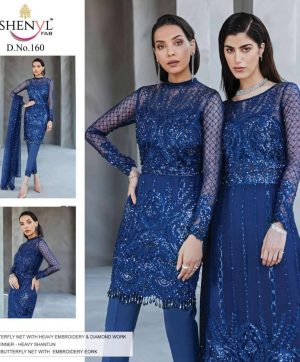 SHENYL FAB 160 BLUE SALWAR KAMEEZ ONLINE