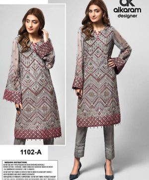 AL KARAM DESIGNER 1102 A PAKISTANI SUITS WHOLESALE