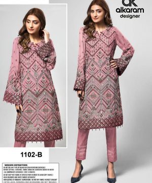 AL KARAM DESIGNER 1102 B PAKISTANI SUITS WHOLESALE