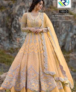 R9 DESIGNER STUDIO 160 D YELLOW SALWAR KAMEEZ