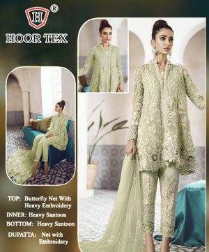 HOOR TEX 20002 A LIGHT GREEN WHOLESALE SALWAR KAMMEZ