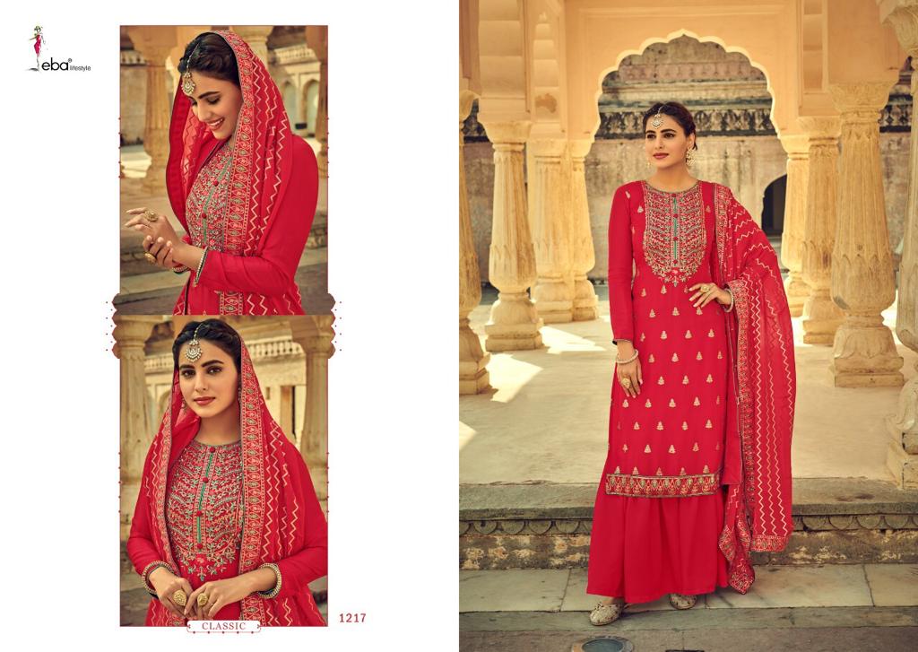 EBA LIFESTYLE 1217 RED DESIGNER SALWAR KAMEEZ