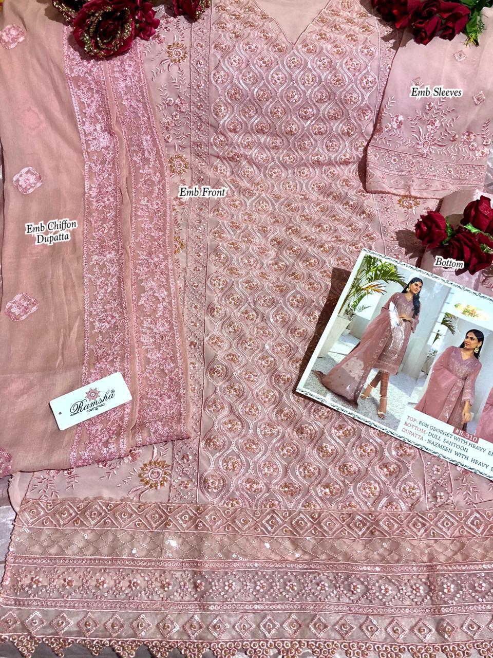 RAMSHA 310 PAKISTANI SUITS WHOLESALER SURAT