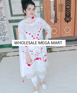 FEPIC ROSEMEEN CARNIVAL 41004 WHITE PAKISTANI SUIT