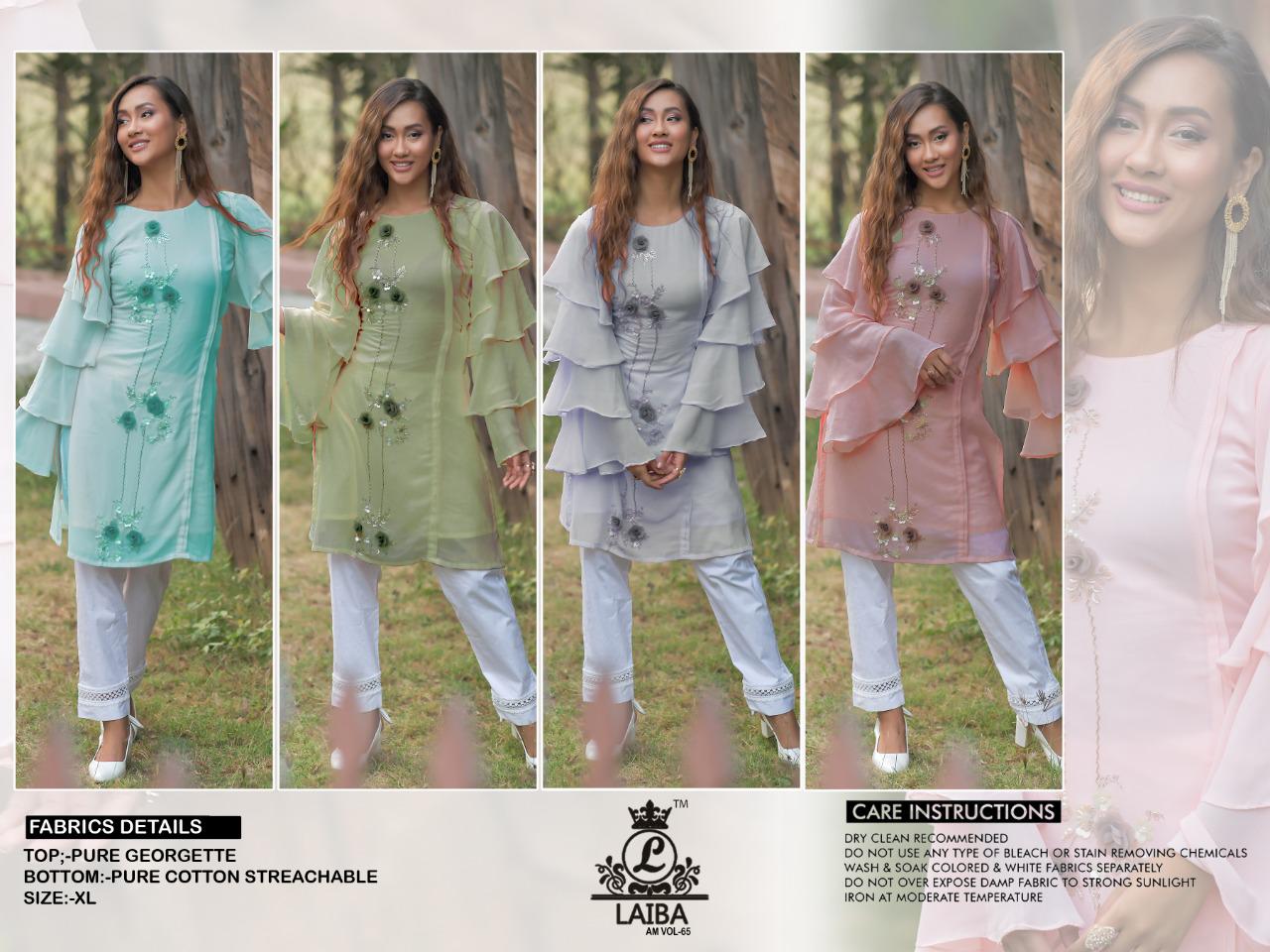 LAIBA AM 65 GEORGETTE TUNICS WHOLESALE