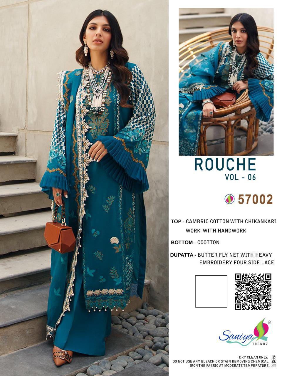 SANIYA TRENDZ ROUCHE VOL 6 57002 WHOLESALE