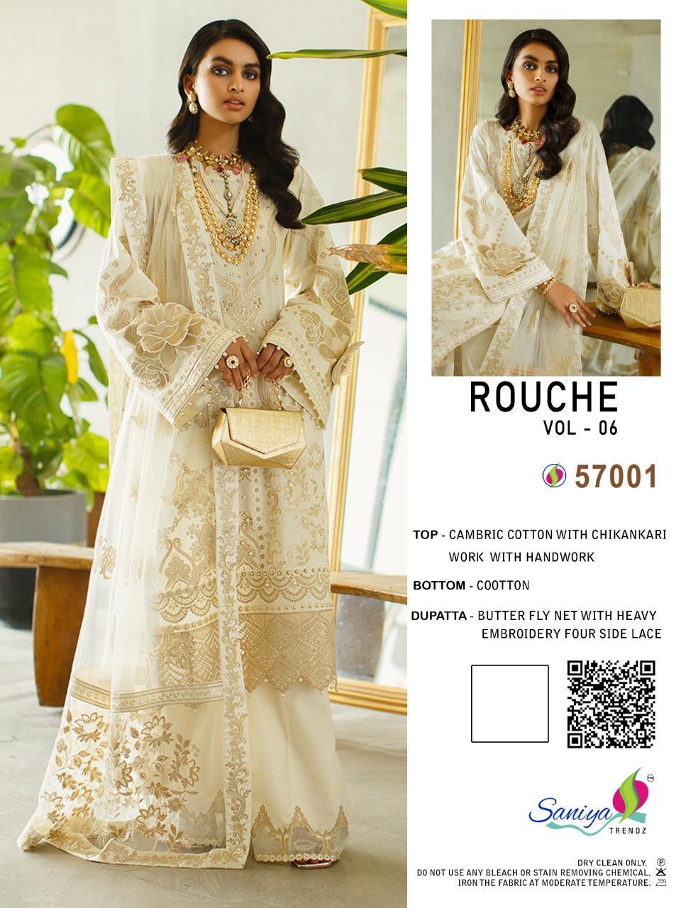 SANIYA TRENDZ ROUCHE VOL 6 57001 WHOLESALE