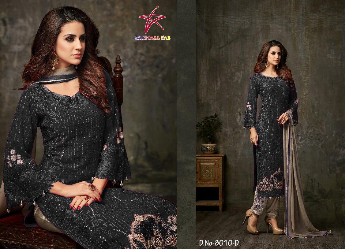 MISHAAL 8010 D BLACK SALWAR KAMEEZ WHOLESALE