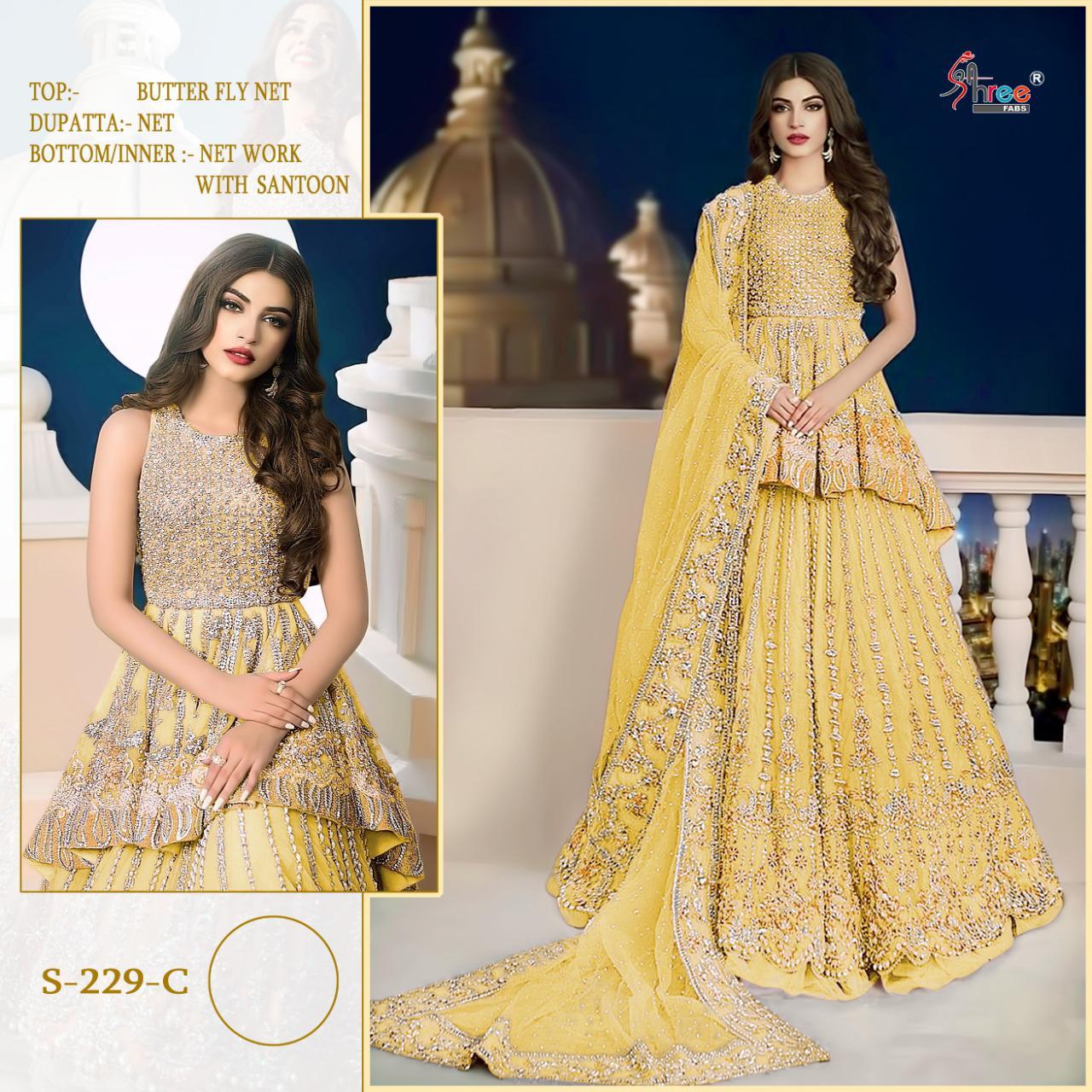 SHREE FABS 229 C YELLOW DESIGNER COLLECTION