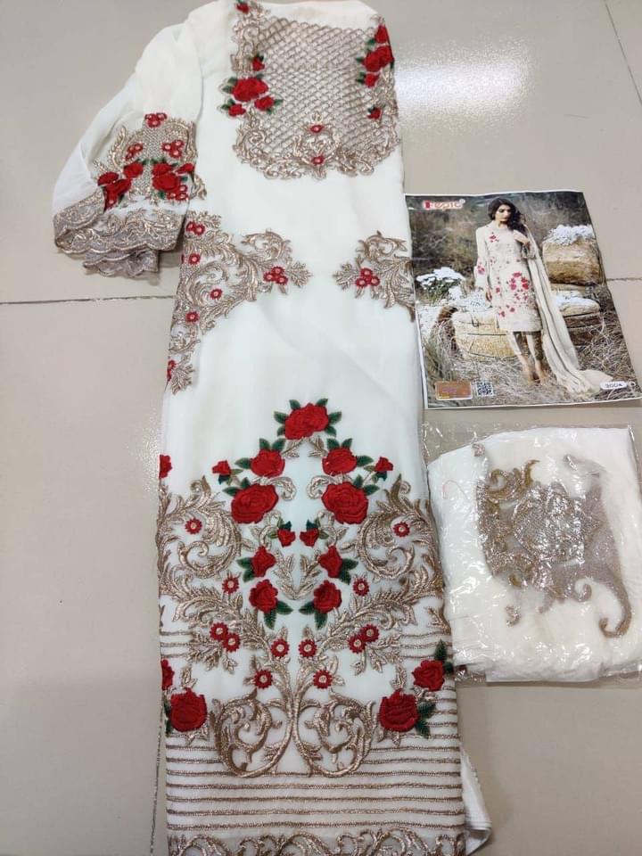 FEPIC 3004 WHITE PAKISTANI SUITS REPLICA WHOLESALER