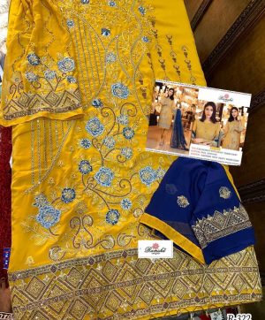 RAMSHA 322 YELLOW SALWAR KAMEEZ WHOLESALER