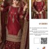 SANIYA TRENDZ 56004 RED SALWAR KAMEEZ