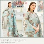 ZARQASH 2023 A BLUE GEORGETTE SALWAR KAMEEZ WHOLESALE