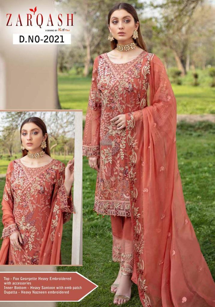 ZARQASH 2021 PAKISTANI SUITS WHOLESALER SURAT