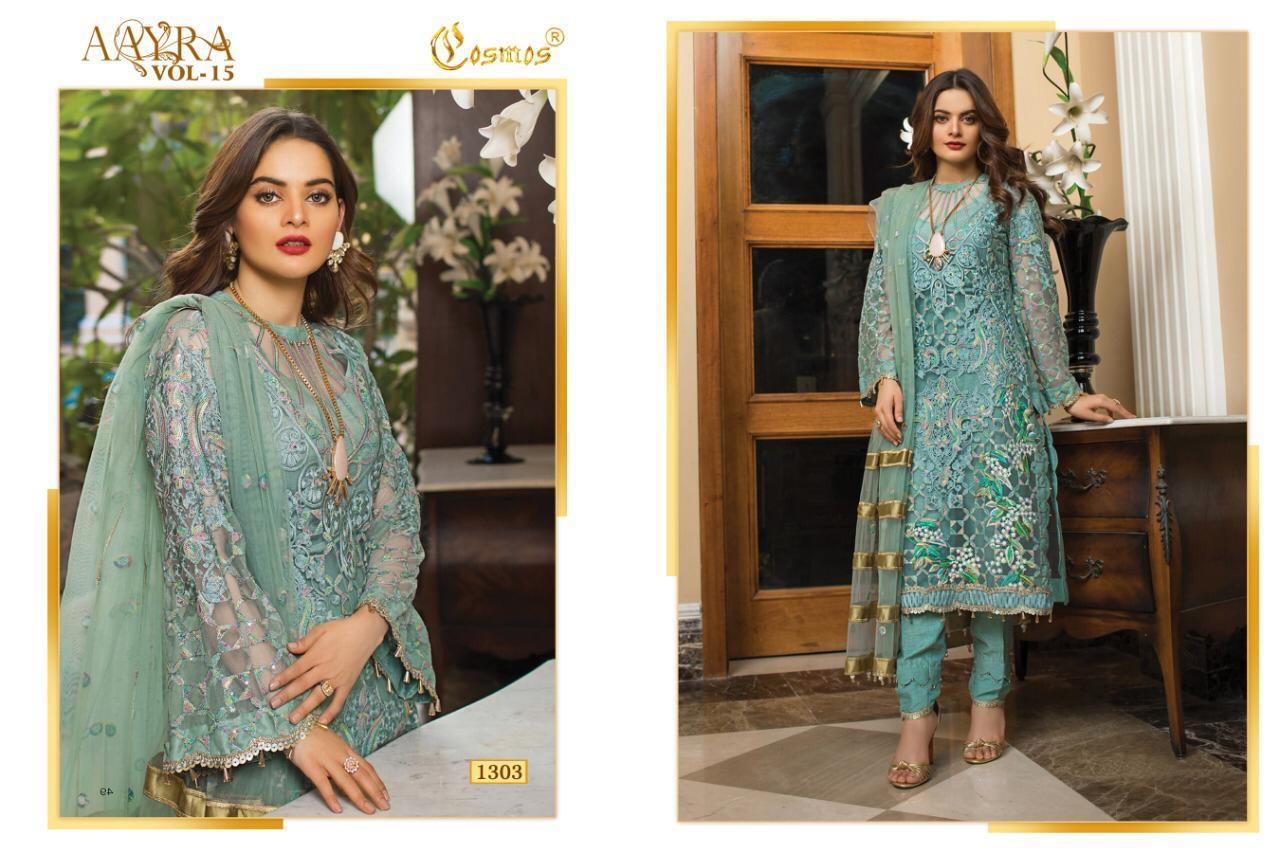 COSMOS 1303 AAYRA VOL 15 SALWAR KAMEEZ WHOLESALE