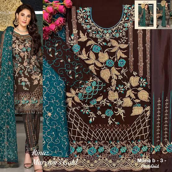 RINAZ FASHION MARYAM GOLD MARIA B SUITS