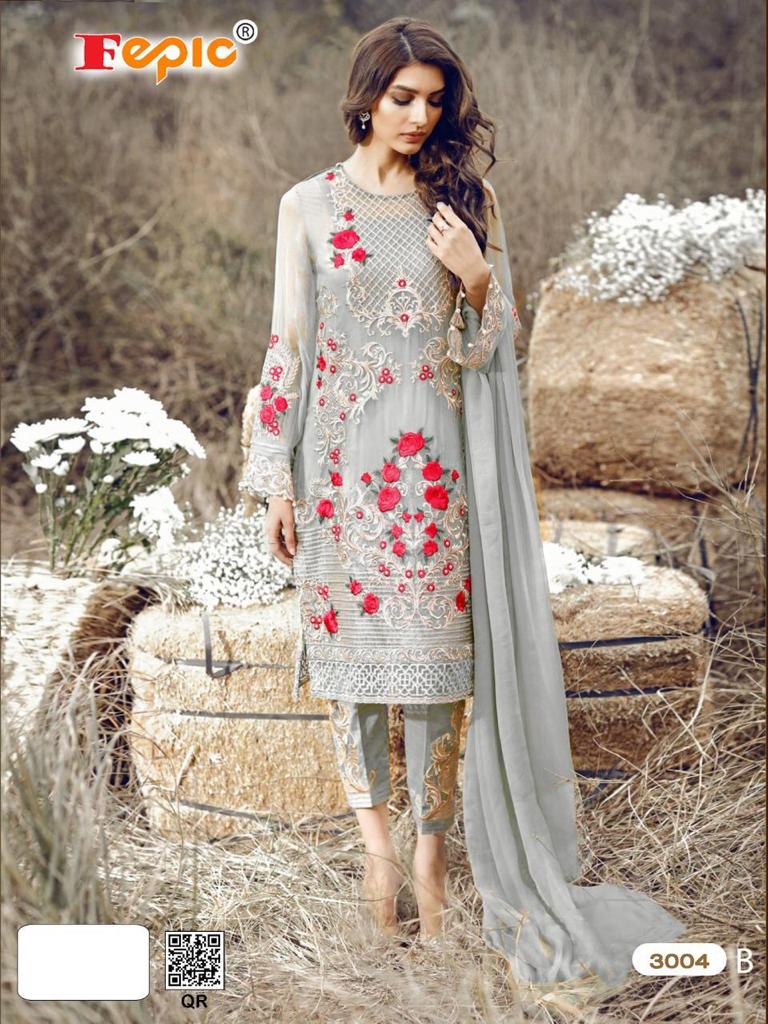 FEPIC 3004 GREY SALWAR KAMEEZ WHOLESALE ONLINE