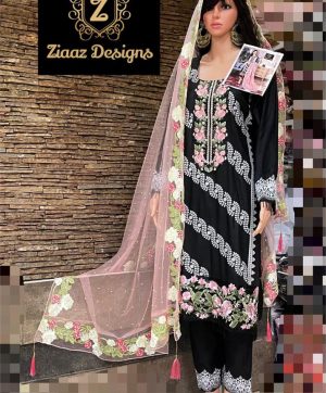 ZIAAZ DESIGNS 7775 B BLACK SALWAR KAMEEZ WHOLESALE