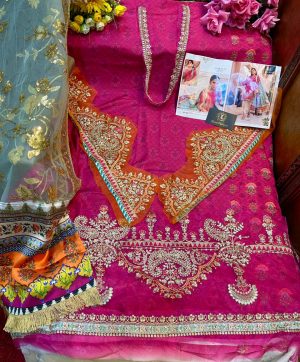 ZIAAZ DESIGNS 7777 PINK COTTON SALWAR KAMEEZ