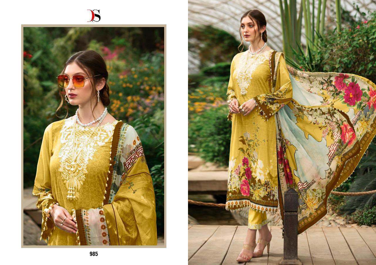 DEEPSY FIRDOUS 11 985 YELLOW COTTON SALWAR KAMEEZ