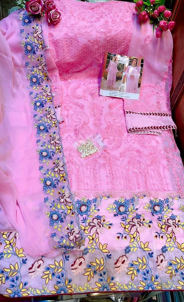 ZARQASH 2037 C PINK SALWAR KAMEEZ WHOLESALE