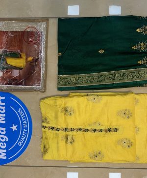 YELLOW DESIGNER SALWAR KAMEEZ WITH HEAVY DUPATTA
