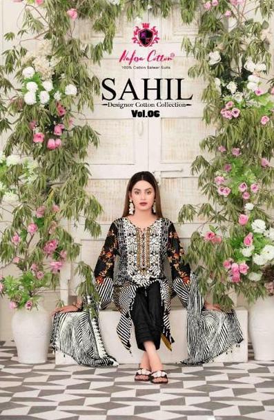 NAFISA SAHIL VOL 6 WHOLESALE KARACHI SUITS SINGLES