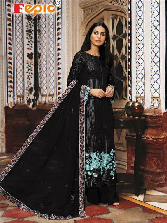 FEPIC 1034 B BLACK SALWAR KAMEEZ WHOLESALER