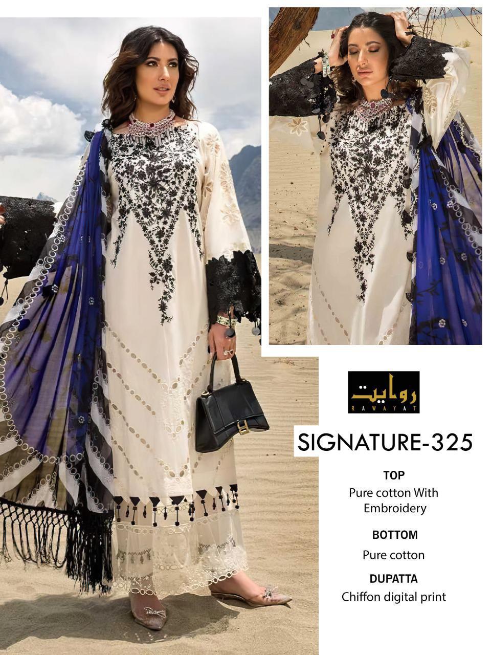 RAWAYAT SIGNATURE 325 COTTON SALWAR KAMEEZ